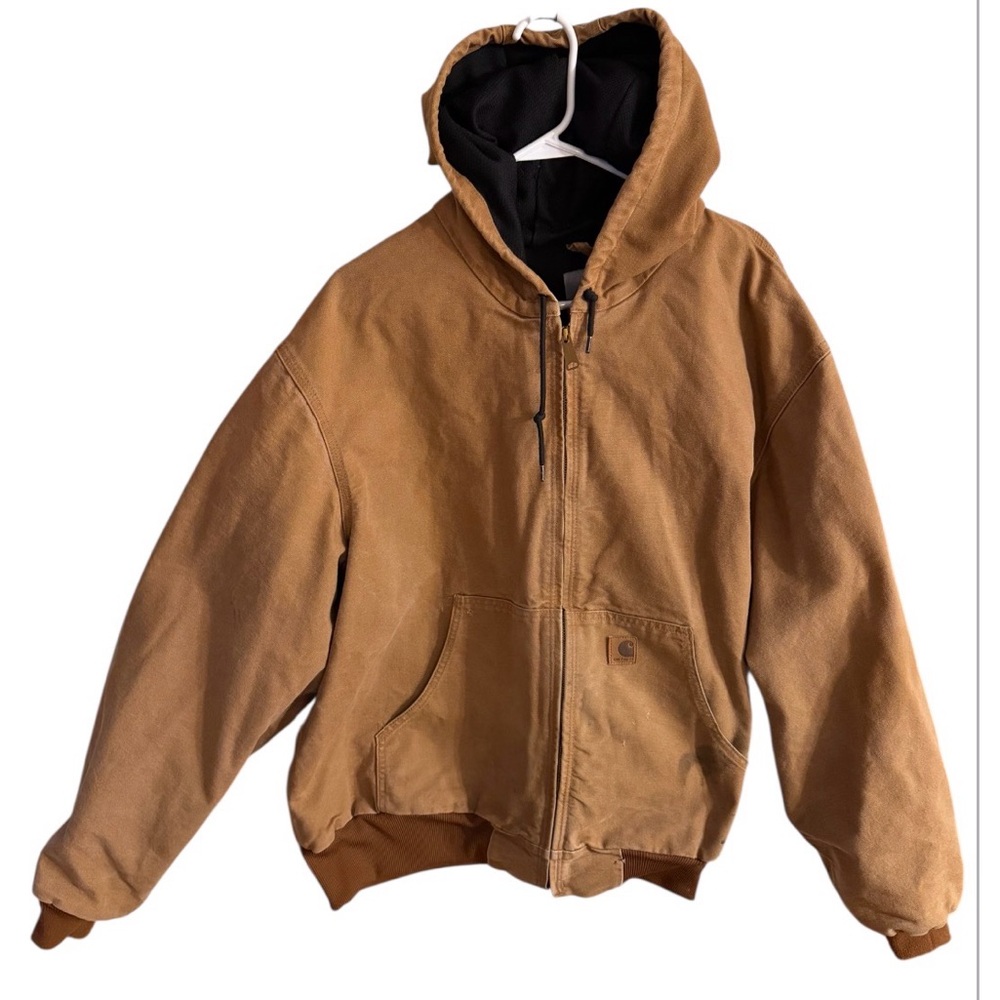 Carhartt Men's Brown Hooded Jacket J208  2XL vintage hooded  barn coat insulated